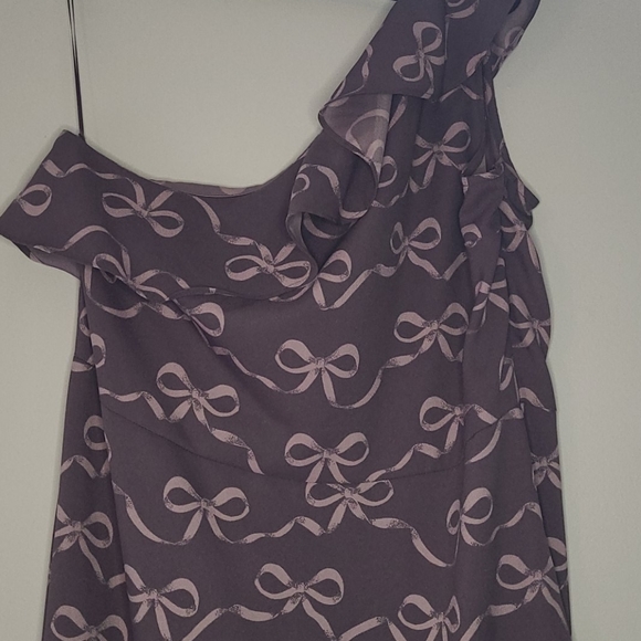 Banana Republic Bow Print One Shoulder Dress NWT